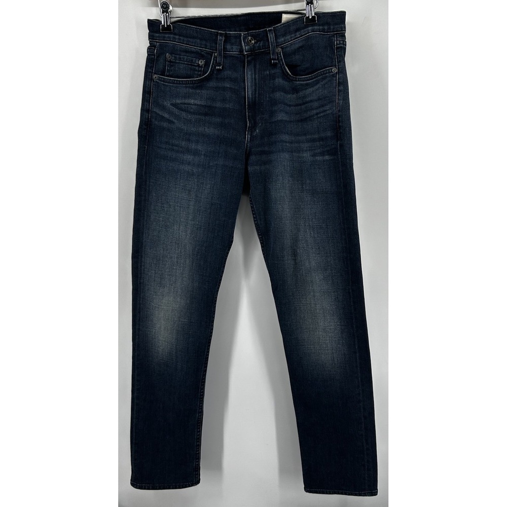 Rag & Bone Fit 2 Slim Straight Front Blue Denim Cotton Jeans Women's 30x32